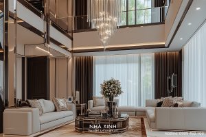 thiết kế nội thất biệt thự 2 tầng hiện đại nt101